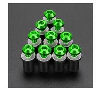 For MT09 MT-07 YZF R1 R6 R3 R25 FZ16 Fz1 FZ8 FZ6 MT03 For Xmax 530 500 10Pieces M5 Windscreen Windshield Bolts Screws Kit Fairing Bolt Kit(GREEN)