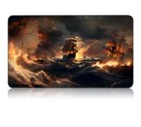 for MTG Game Playmat, for Magic TCG Rubber Play mat,Tabletop Card Playmats with Smooth Surface,Trading Card Inked Game Mat,Battle Game,Pirate Ship