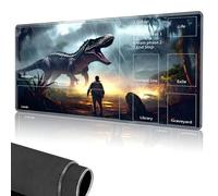 for MTG Playmat,Card Playmat Stitched with Magic Zone for MTG Card Game Playing, 24x14 inches Card Playmats Smooth Cloth Surface Non-Slip Silicone Bottom Battle Game Mat-Dinosaur and Forest