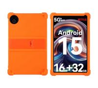 for MUISOO 10 Inch Case 2025 (MISKB100477)/MUISOO 10.4 inch Tablet with PC Kickstand, Soft Silicone, Washable, Thickened Corner Shockproof Case for Evermyth 10 Inch KB1001/KB1004, Orange