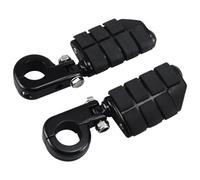 For : Multiple Vehicle Models Motorcycle Highway Footrest Mount Clamp Engine Guards Crash Bar Foot Pegs Suitable(Black)