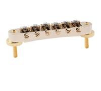 For Mus-iclily Pro 10.4mm Roller Saddle Bridge ABR for Tune-O-Matic Bridge With M4 Post For LP Style Electric Guitar(Gold)
