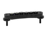 For Mus-iclily Pro 10.4mm Roller Saddle Bridge ABR for Tune-O-Matic Bridge With M4 Post For LP Style Electric Guitar(Schwarz)
