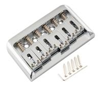 For Mus-iclily Pro 52.5mm String Spacing Modern Style Saddle Hardtail Fixed Bridge Non-Tremolo Bridge for ST for TL Style Electric Guitar(Chrome)
