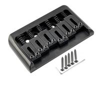 For Mus-iclily Pro 52.5mm String Spacing Modern Style Saddle Hardtail Fixed Bridge Non-Tremolo Bridge for ST for TL Style Electric Guitar(Schwarz)
