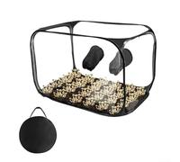 For Mushroom Growth Solution Featuring a Portable PVC Design with Double Openings to Facilitate Handling and Observation of Cultivation Process (black)