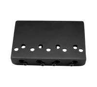 For Musi-clily Pro 57mm (2-1/4 Inch) String Spacing Hardtail Brass Saddles Zinc Alloy Plate 4-String Bass Bridge(Chrome)