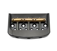 For Musi-clily Ultra Half Size String-through-body Vintage for Tele Guitar Bridge With Solid Aluminum Alloy Plate And Brass 3-Saddle(Schwarz)