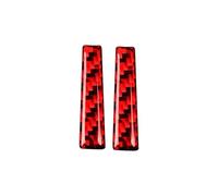 For Mustang GT 2015-2021 Accessories Carbon Fiber Interior Car Gear Lever Both Sides Trim Cover Trim Sticker Decal Decor Auto Parts(Red)