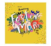 For My Amazing Foster Mum Embossed Print Design Birthday Card