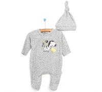 For My Baby Newborn Wild Footed Jumpsuit - Grey Melange