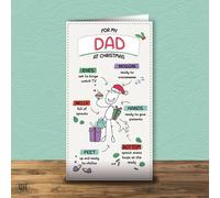 For My Dad At Christmas Anatomy Of Dad Christmas Card