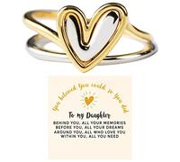 for My Daughter Self Love Ring Mental Health Ring Love Ring Best Friend Ring Gift for Someone Who Lost A Mom Daughter Ring Highs and Lows (Pink, One Size)