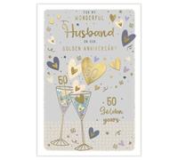 For My Husband on our Golden 50th Wedding Anniversary Card icg