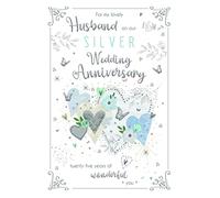 For My Husband on our Silver 25th Wedding Anniversary Card icg
