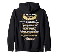 For My Mom In Heaven I Love Miss Mother Mom Family Memorial Zip Hoodie