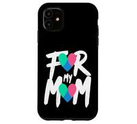 For My Mom Thyroid Cancer Awareness Heart Ribbon Case for iPhone 11