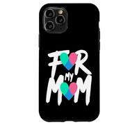 For My Mom Thyroid Cancer Awareness Heart Ribbon Case for iPhone 11 Pro
