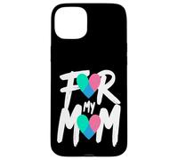 For My Mom Thyroid Cancer Awareness Heart Ribbon Case for iPhone 15 Plus