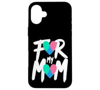 For My Mom Thyroid Cancer Awareness Heart Ribbon Case for iPhone 16 Plus