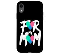 For My Mom Thyroid Cancer Awareness Heart Ribbon Case for iPhone XR