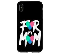 For My Mom Thyroid Cancer Awareness Heart Ribbon Case for iPhone XS Max