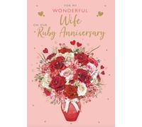 For My Wife on our Ruby 40th Wedding Anniversary Card icg