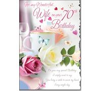 for My Wonderful Wife On Your 70th Birthday Day Card Lovely Verse