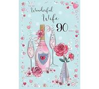 For My Wonderful Wife on your 90th Birthday Card