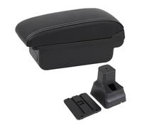 For N&issan For Kicks 2016-2023 Car Armrest Box Central Console With USB Interior Multifunctional Storage Box(A3 White Line No Usb)