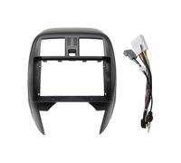 For N&issan For March For Micra K13 2013-2017 Car Radio Player Casing Panel Frame 2 Din Head Unit Fascia Stereo Dash 9 Inch Dashboard trim frame(Fascia With cable)