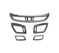 For N&issan For X-Trail T32 For Rogue For Qashqai J11 2014-2020 5Pcs/Set Car Front Console Air Condition Vent Outlet Cover Car Styling(Carbon fiber pattern)