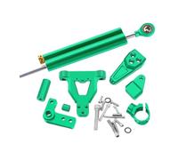 For N-ja 1000SX Z1000SX Titanium Ruler Directional Steering Damper Stabilizer Bracket Support Mounting Motorcycle Direction Damping Motorcycle Steering Dampers(Green-A)