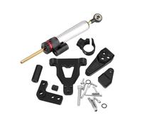 For N-ja 1000SX Z1000SX Titanium Ruler Directional Steering Damper Stabilizer Bracket Support Mounting Motorcycle Direction Damping Motorcycle Steering Dampers(Black-A)