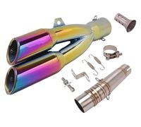 For NC700 NC700X NC750 NC750X NC750S 2012-2023 Motorcycle Escape Middle Link Muffler DB Killer Exhaust Pipe Motorcycle Exhaust Muffler System(D)