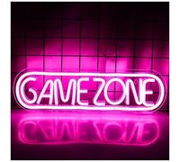 For neon lights for wall decor Play Room Neon Sign Colorful Lights Home Game For Party Gaming Zone Birthday Bedroom(Pink 42x12cm)