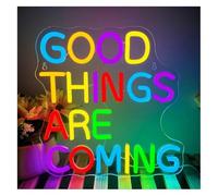 For neon lights for wall decor Soothing Ambient Lamp "Good Things are Coming" Neon, Suitable for Home, Office and Positive Spaces, 33x32cm