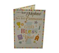 For Nephew First Holy Communion Religious Greeting Card