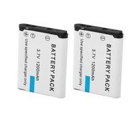 For Nikon EN EL19 Camera Battery, 1200mAh 3.7V Lithium Ion Camera Battery Replacement, 2 Pack with Microfiber Cleaning Cloth, For Coolpix A100 S32 S100 S2600 S2700 S2750