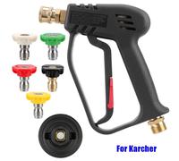 (For Nilfisk) 4000PSI For Karcher/Nilfisk Cleaning Water Gun with 5 Quick Connect High Pressure Color Nozzle Kit for Car Cleaning