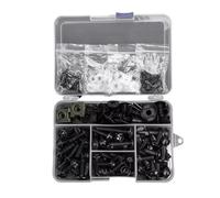 For Ninja 300 400 650 For ZX6R ZX10R KLX250 Motorcycle Washers Nuts Screws Assortment Motorbike Fasteners Bolts Nut Clips Kit Motorcycle Bolt Kit(Black)