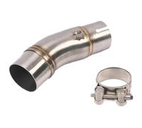 For Ninja 400 EX400 Z400 2017-2023 Motorcycle Exhaust Escape Pipe Muffler System Mid Link Pipe 51MM Motorcycle Exhaust Mid Link Pipe(Silver)
