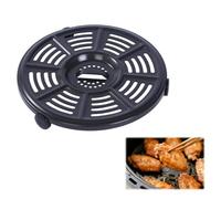 for Ninja Air Fryer Tray Replacement AF100UK 4 in 1, 8.2 Inch Round Food Grade, for Ninja Air Fryer Trays with Handle Non Stick Coated Airs Fryers Accessories Parts(Black)