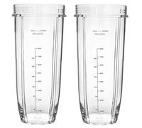 for Ninja Blender Cups Replacement Parts, 32oz Smoothie Cups Compatible with Nutri Ninja Auto iQ Blender BN495UK BN750UK BN800UK CB100UK BL450 BL480 BL490 BL491 BL492 BL682 (2 Pack)