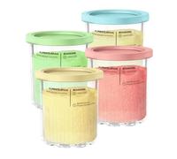 For Ninja Creami Deluxe 24oz Pint Containers (4-Pack) with Lids | Premium, Airtight, Anti-Slip & Dishwasher Safe Replacement Cups | Compatible with NC500 & NC501 Series Ice Cream Makers | BPA-Free