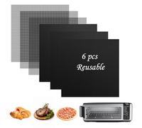for Ninja Foodi Reusable Air Fryer Liners 12x12inch, 3x Air Fryer Liners+3x Mesh Sheets, Baking/Grill/Microwave, 450°F Square Oven Liners for Ninja SP101/SP201/SP301/SP351 Air Fryer Accessory