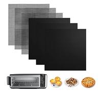 for Ninja Foodi Reusable Air Fryer Liners 12x12inch Non-Stick，Bottom of Toaster Oven Mat,3x Liners + 3x Mesh Sheets, Baking/Microwave/Grill,450°F,Pre-Cut Square for SP101/SP201/SP301/SP351