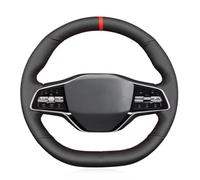For Nissan Ariya 2022-2024,Hand Sewn Steering Wheel Cover,On Wrap Non-Slip Steering Wheel