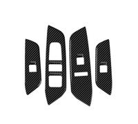 For Nissan For Kicks 2025 LHD Interior Car Windows Rise Switch Panel Glass Lift Control Cover WEFOLCC(Carbon Fiber look)