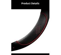 For Nissan For March K10 K11 K12 K13 K14 For Micra Non-slip Car Steering Wheel Cover Automotive Wheel Cover(D shape Beige)